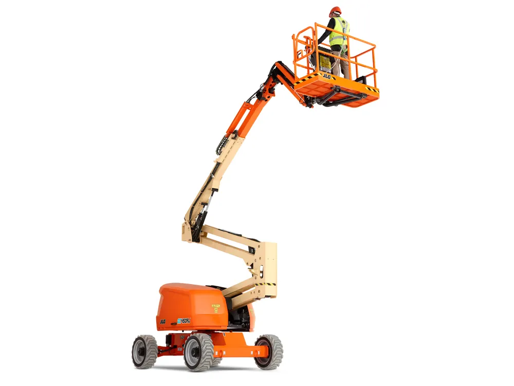 Plataforma articulada elétrica JLG com lança elevada