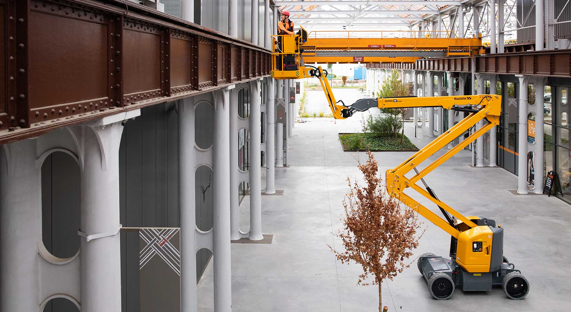 Plataforma articulada para comparação com plataforma tesoura